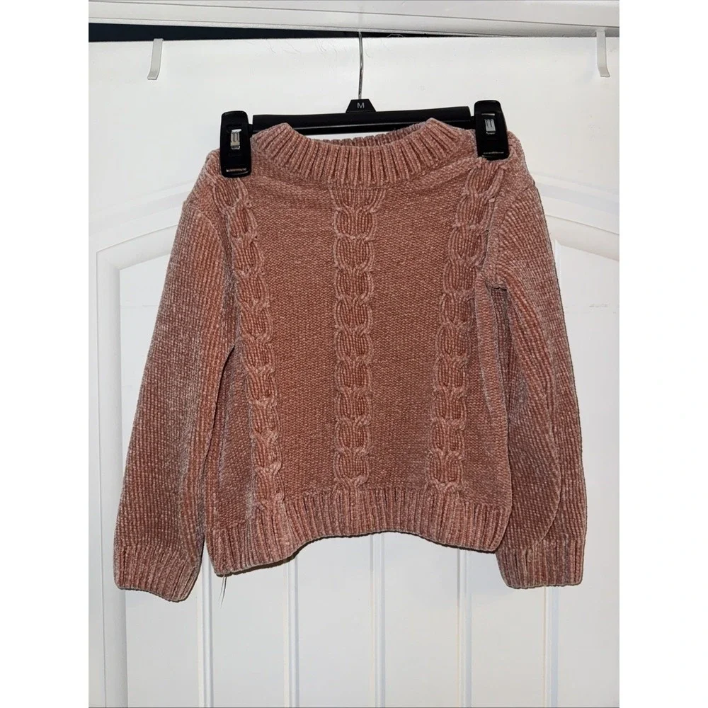DKNY Girls Soft Sweater 4T Coral Color